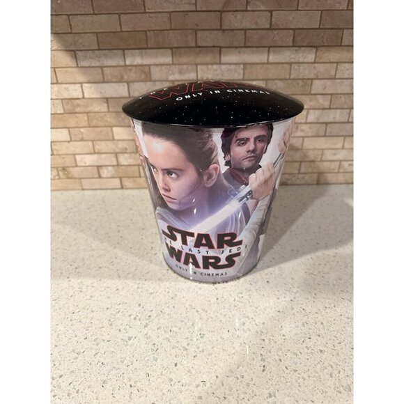 2017 Star Wars The Last Jedi movie theater collectors popcorn bucket w lid (g16) - Picture 3 of 6